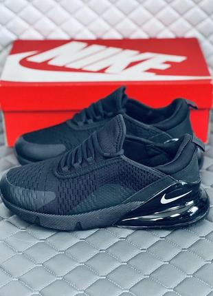 Nike air max 270 black кроссовки сетка мужские летние черные найк аир макс 2702 фото