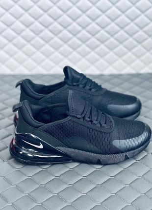 Nike air max 270 black кроссовки сетка мужские летние черные найк аир макс 2704 фото