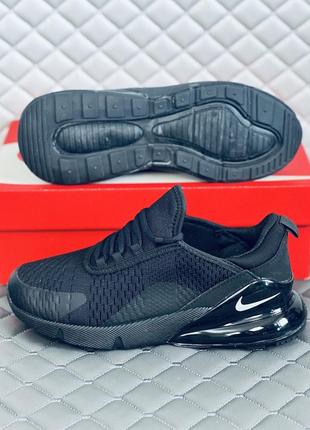 Nike air max 270 black кроссовки сетка мужские летние черные найк аир макс 2708 фото