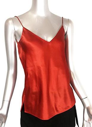 100% silk топ майка на бретелях massimo dutti