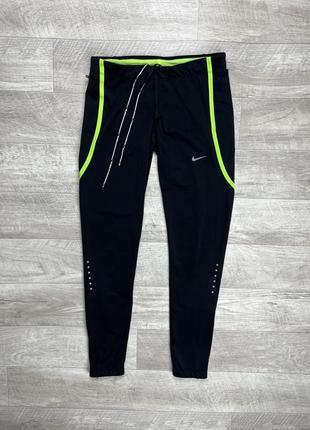 Nike dri fit running лосины  s размер чёрные оригинал спортивные