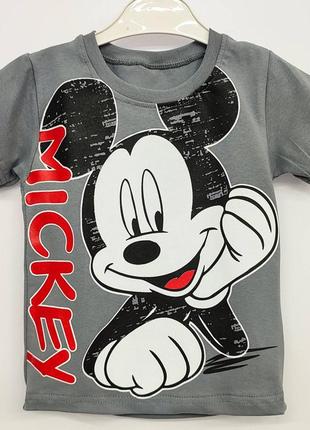 Детская футболка с принтом "микки маус", размер 116-122