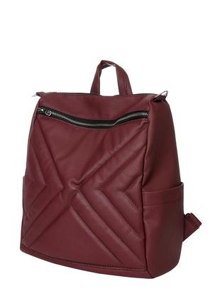 Женский рюкзак-сумка sambag trinity стропный бордо6 фото