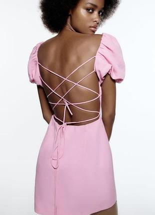 Льняное платье zara