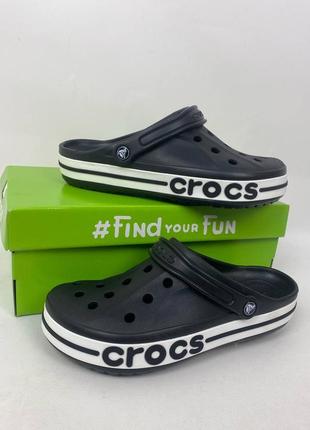 Мужские кроксы сабо crocs bayaband black