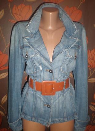 Курточка, піджак з потертостями papaya) 40 -42 😊🔥👍