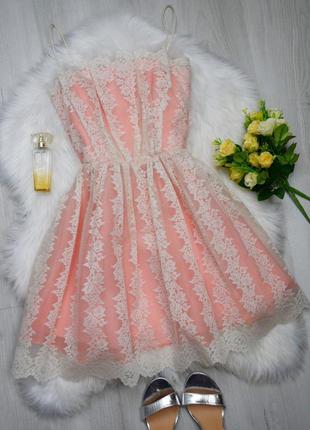 Нежное платье кружевное розовое кукольное зефирное1 фото