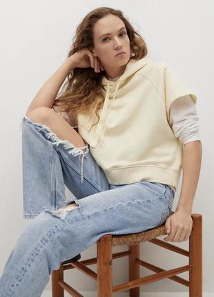 Бавовняний світшот з капюшоном mango