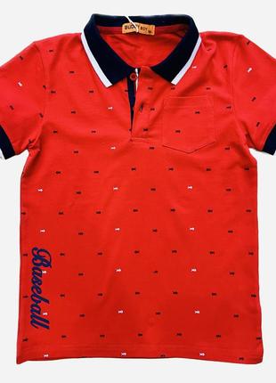 Футболка поло для мальчика, огорщина, buddy boy, арт. 2758, рр 104-152 см