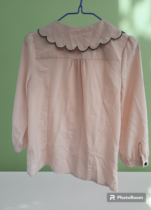 Дуже ніжна світло персикова блуза бежева сорочка рубашка від new look2 фото