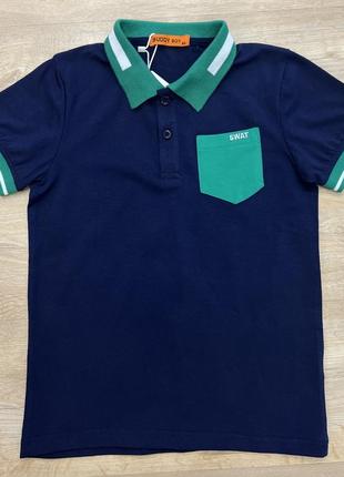 Футболка поло для мальчика, огорщина, buddy boy, арт. 2759, гг 122-164 см