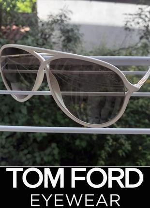 Очки tom ford tf206 'maximillion' крупные солнцезащитные очки в форме слезы цвета слоновой кости7 фото