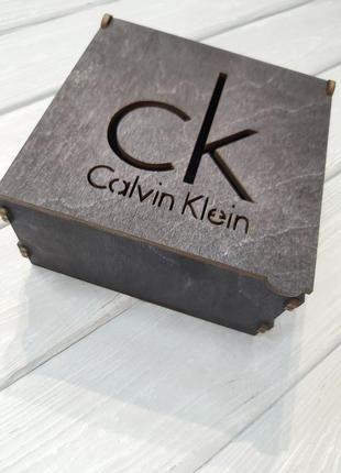 Брендова дерев'яна коробка під ремінь в стилі calvin klein келвін кляйн