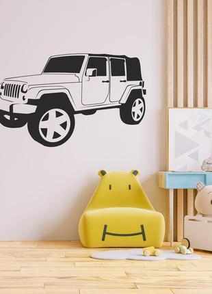 Вінілова інтер'єрна наклейка декор на стіну та шпалери (скло, меблі, дзеркало, метал) "автомобіль.