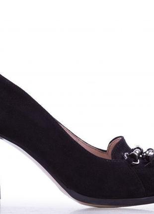 Женские туфли на широком каблуке madiro оригинал замша 9p78 37p.2 фото