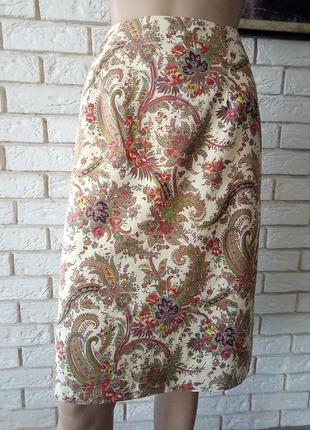 Креативна, актуальна спідниця міді з високою посадкою 38