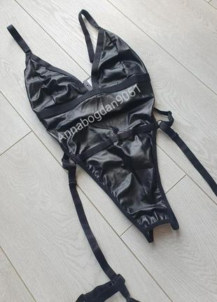 Боді з вільним відкритим доступом шкіра латекс еротичне сексуальне рольові ігри...