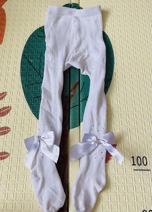 Праздничные колготы с бантиком