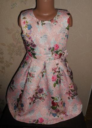 Нарядное платье * yumi* верх плотненький+ подклад, 9-10 лет (140 см)