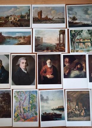 Поштові листівки колекція антикваріат репродукції картин7 фото