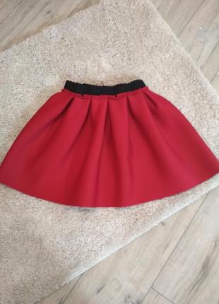 Юбка пышная красная неопрен
