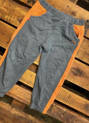 Дитячі спортивні штани (брюки) slazenger (слезенджер 5-6 років 110-116 см оригінал сіро-помаранчеві)