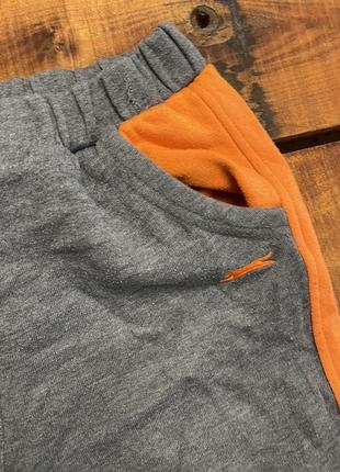 Детские спортивные штаны (брюки) slazenger (слэзэнджэр 5-6 лет 110-116 см оригинал серо-оранжевые)6 фото