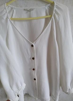 Тонкая белая рубашка tom tailor m