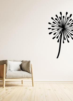 Вінілова інтер'єрна наклейка декор на стіну та шпалери (скло, меблі, дзеркало, метал) "кульбаба"