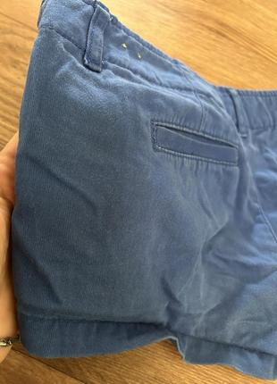 Маленькие текстильные синие шорты низкая посадка под джинс s8 фото
