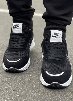 Лёгкие чёрные кроссовки nike Atmosphere в сеточку кроссовки чорні чоловічі кросівки nike Atmosphere чорні кросівки найк в сіточку4 фото
