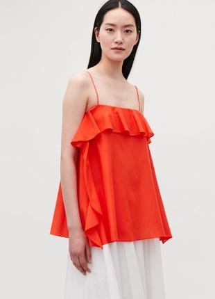 Топ cos frilled cotton-top silk / 42