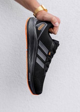 Лёгкие чёрные кроссовки adidas в сеточку чорні чоловічі кросівки adidas кросівки в сіточку адідас6 фото