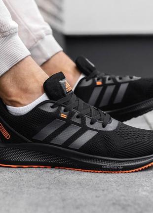 Лёгкие чёрные кроссовки adidas в сеточку чорні чоловічі кросівки adidas кросівки в сіточку адідас8 фото