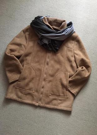 Модна фірмова дублянка еко замша/хутро