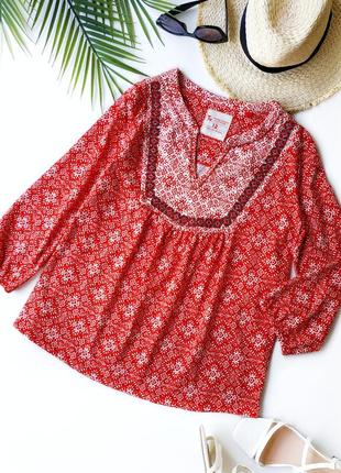 Трикотажная хлопковая блуза с вышивкой tu.1 фото