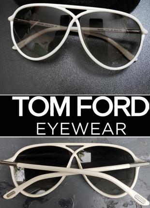 Окуляри tom ford tf206 'maximillion' великі сонцезахисні окуляри у формі сльози слонової кістки