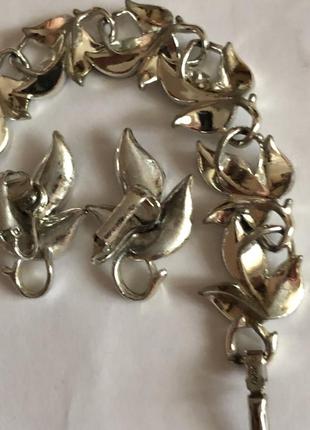 Винтаж coro набор браслет клипсы эмаль