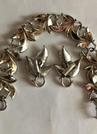 Винтаж coro набор браслет клипсы эмаль