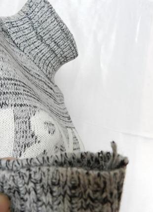 ⛔✅✅вязаный свитер туника платье с горловиной размер оверсайз 44-567 фото