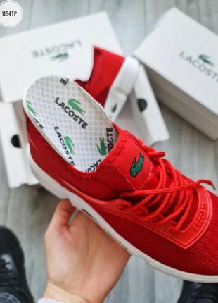 Хит! мужские кеды lacoste red  лето6 фото