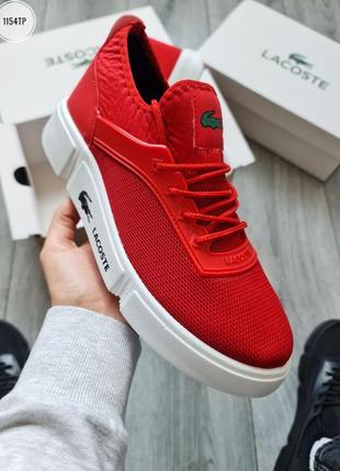 Хит! мужские кеды lacoste red  лето