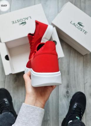 Хит! мужские кеды lacoste red  лето7 фото