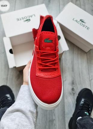 Хит! мужские кеды lacoste red  лето4 фото