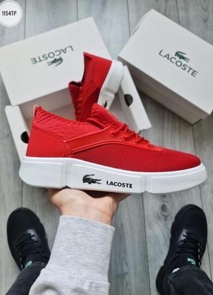 Хит! мужские кеды lacoste red  лето3 фото