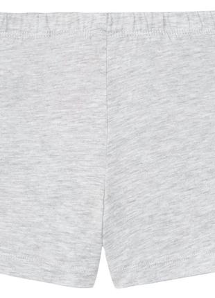 Пижамные шорты хлопковые трикотажные для девочки lupilu 356979 серый2 фото
