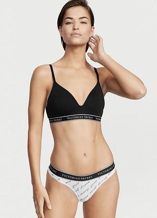 Трусики с лого резинкой victoria’s secret виктория секрет