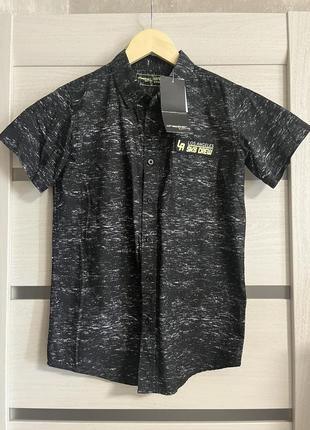 Хлопковая рубашка с коротким рукавом на рост 158/164см на 12-14 лет