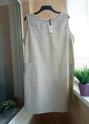 Красивое стильное платье по фигуре из натуральной ткани лен/котон