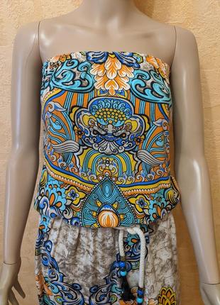 Яскравий сарафан-плаття довге6 фото